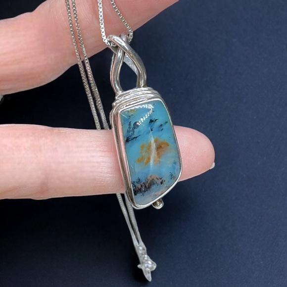 🌺Unique Sarda Sterling & Agate Necklace - Picture 12 of 14